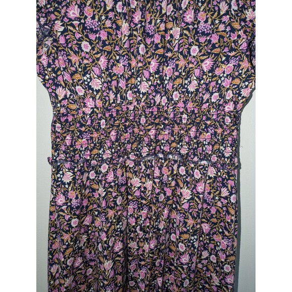 Old Navy Tiered Cap-Sleeve Floral Cottagecore Babydoll Milkmaid Midi Dress SZ XS - Picture 11 of 16
